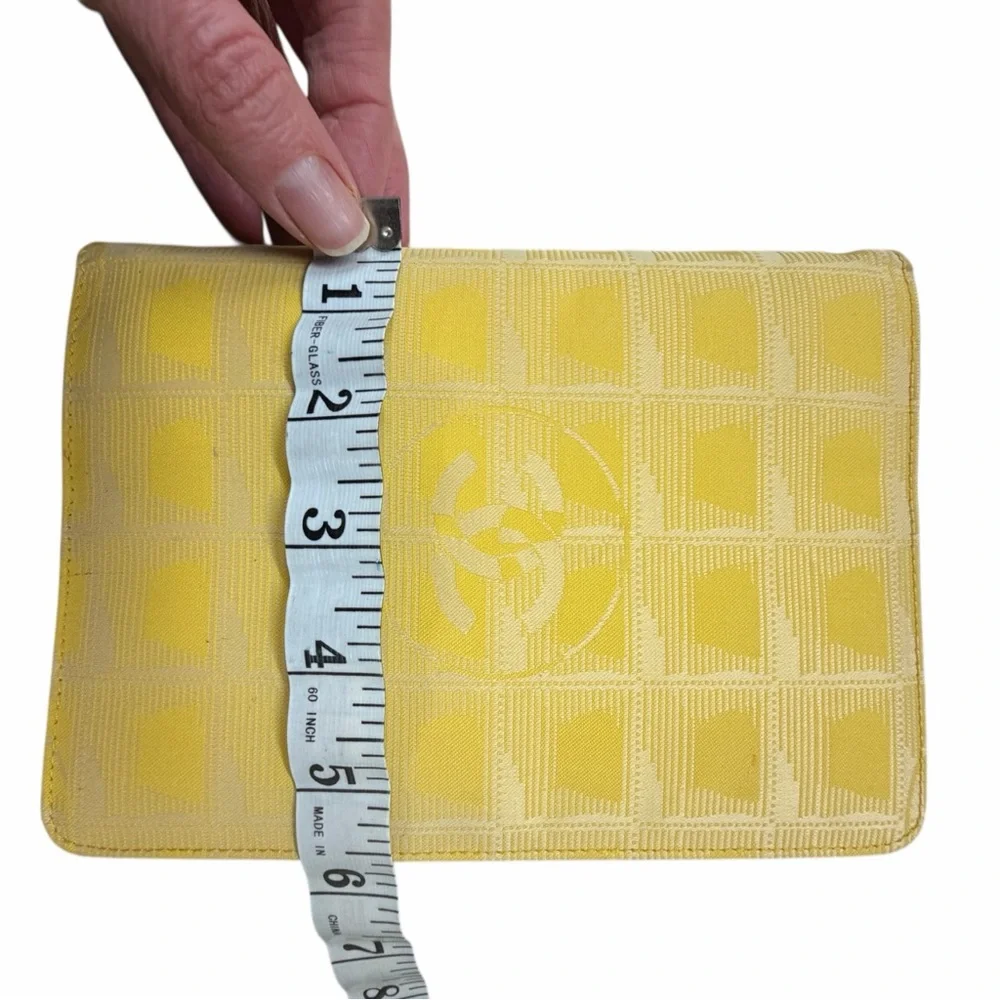 Chanel Vintage Yellow CC Logo organizer planner Book 💛Binder